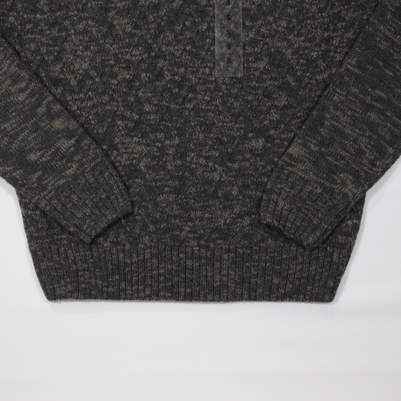 American Threads Men's Crew Neck Long Sleeve Pullover Sweater Dark Grey Size S - Picture 3 of 9